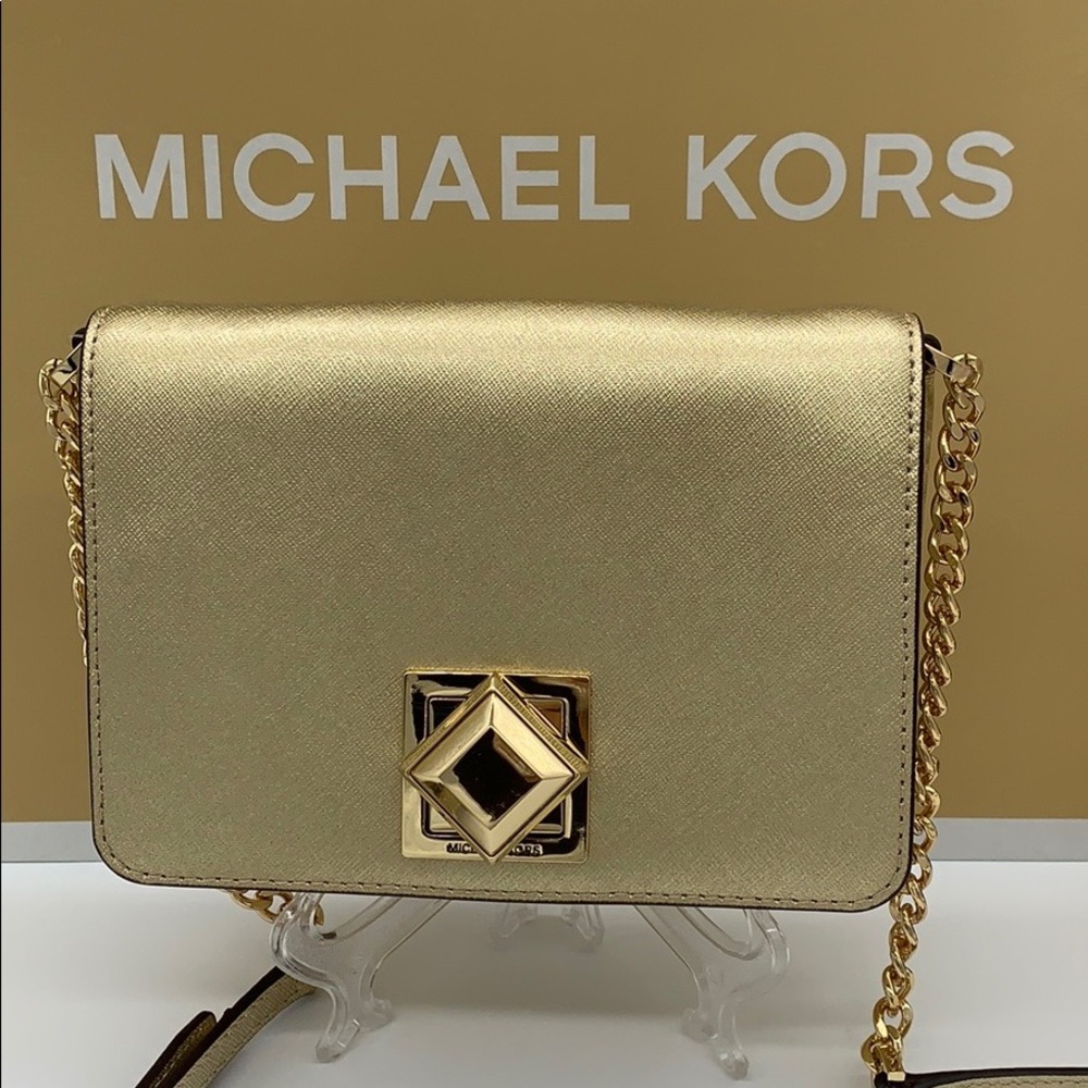 MICHAEL KORS LUNA SM CLUTCH XBODY LEATHER - Picture 7 of 16